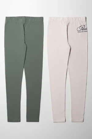 2 Pack Legging Stone And Fatigue Flower