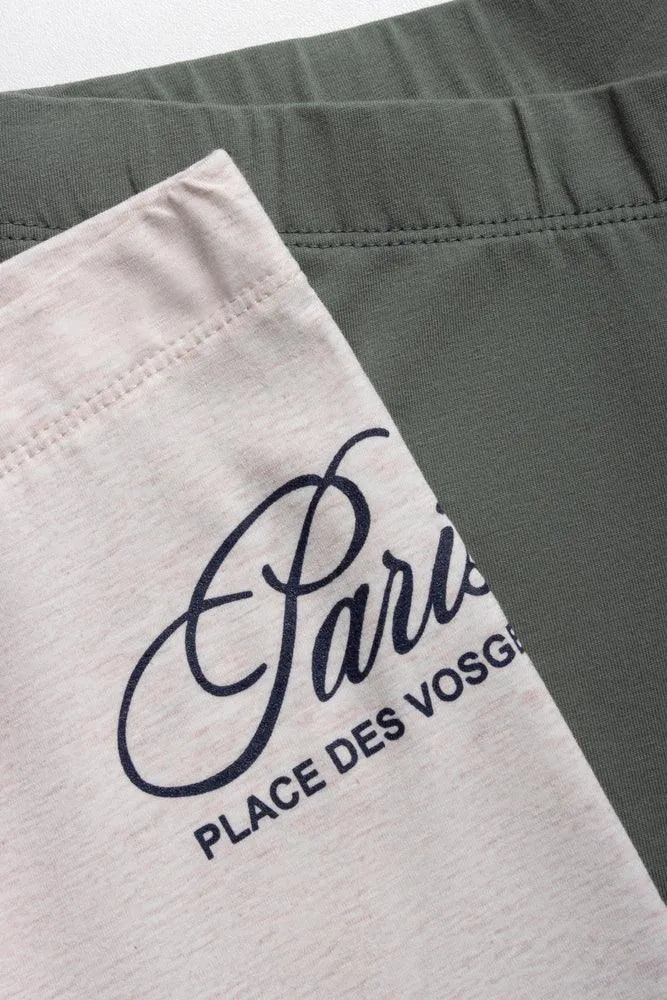 2 Pack Legging Stone And Fatigue Flower