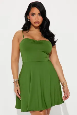 Adriana Essential Mini Dress - Olive