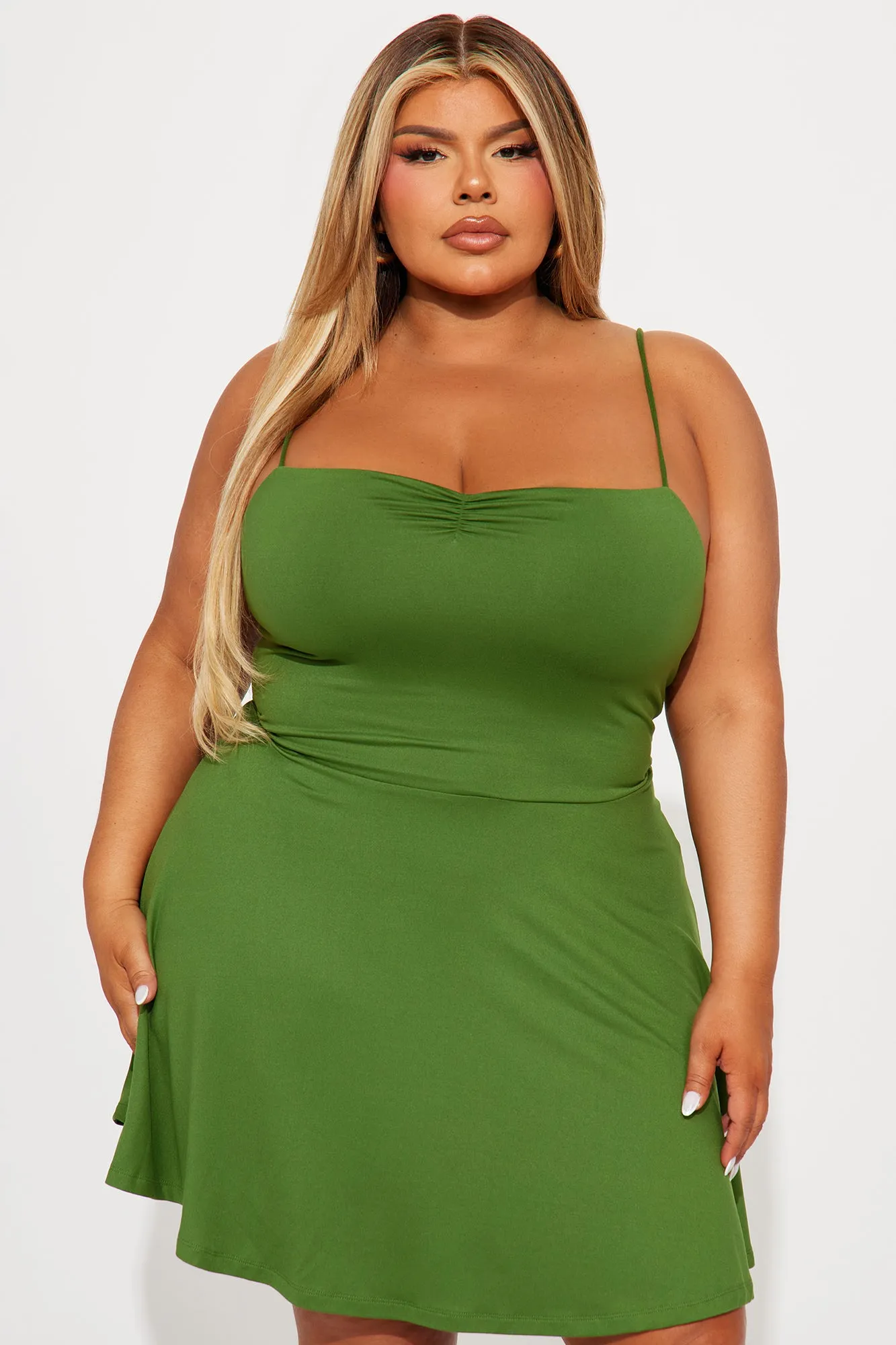 Adriana Essential Mini Dress - Olive
