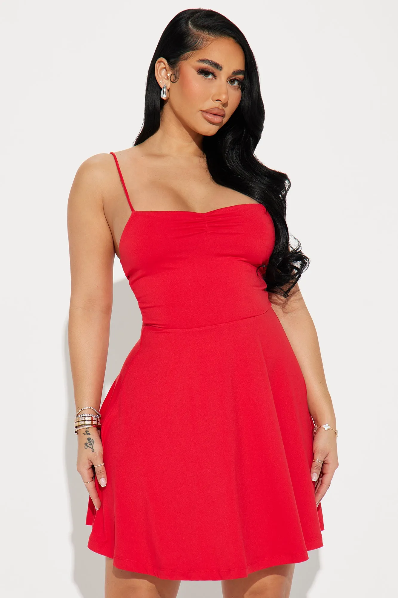 Adriana Essential Mini Dress - Red