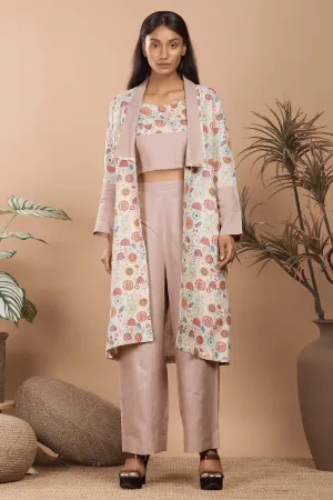 Beige 3 Piece Linen Co-ord Set