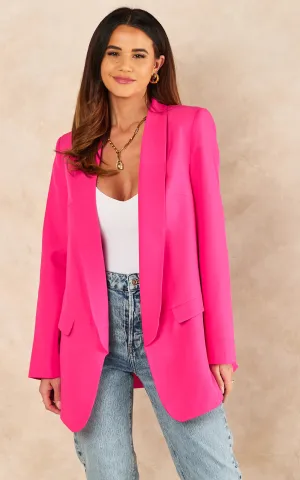 Bold Fuchsia Oversized Jacket