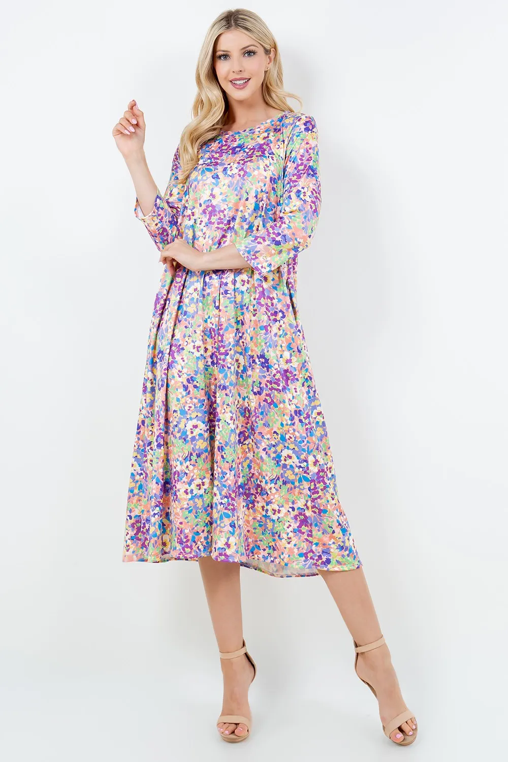 Brenda Wildflower Dress- Purple
