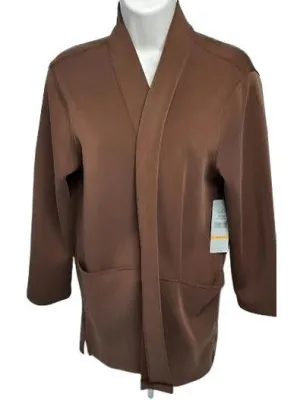 Cardigan - Brown - 2 Pocket-3/4 Sleeve- Women's - M42109jm