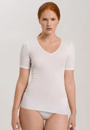 Cotton Seamless V-Neck Shirt