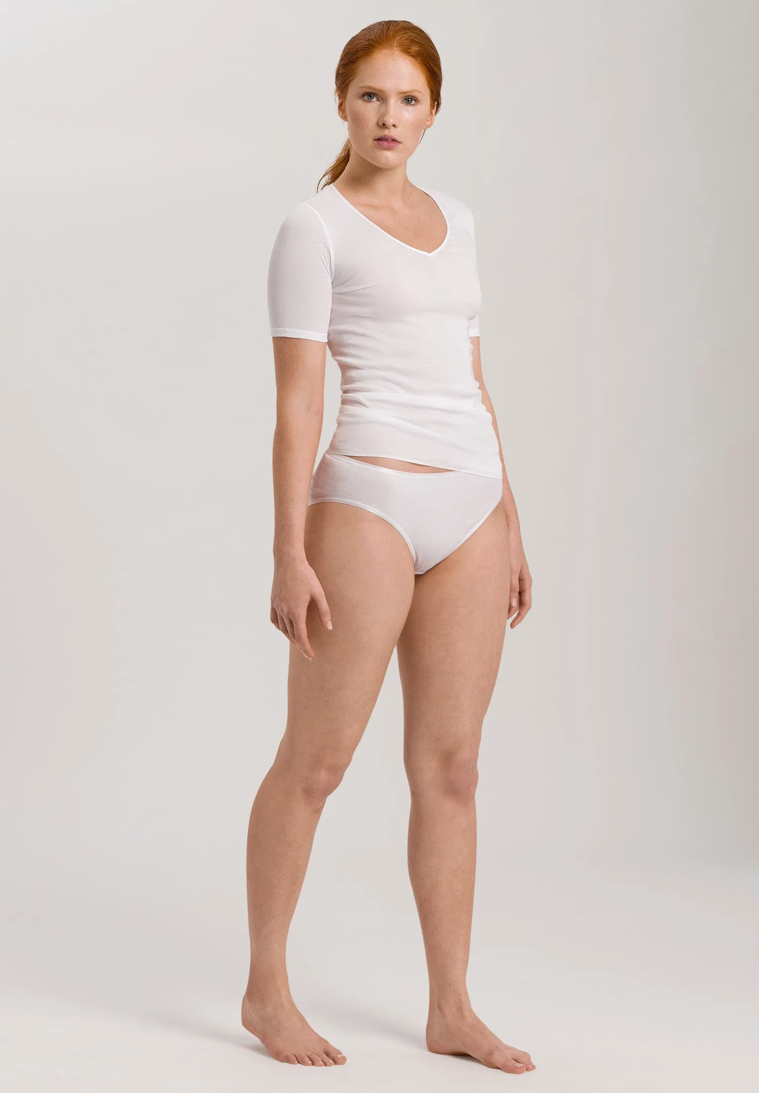 Cotton Seamless V-Neck Shirt