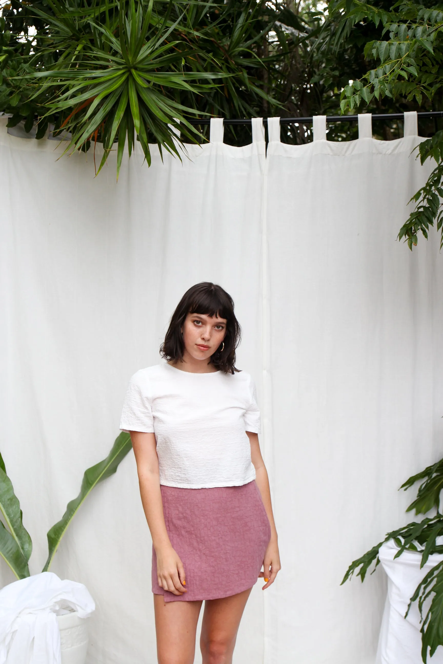 Crop Box Tee- Marshmallow