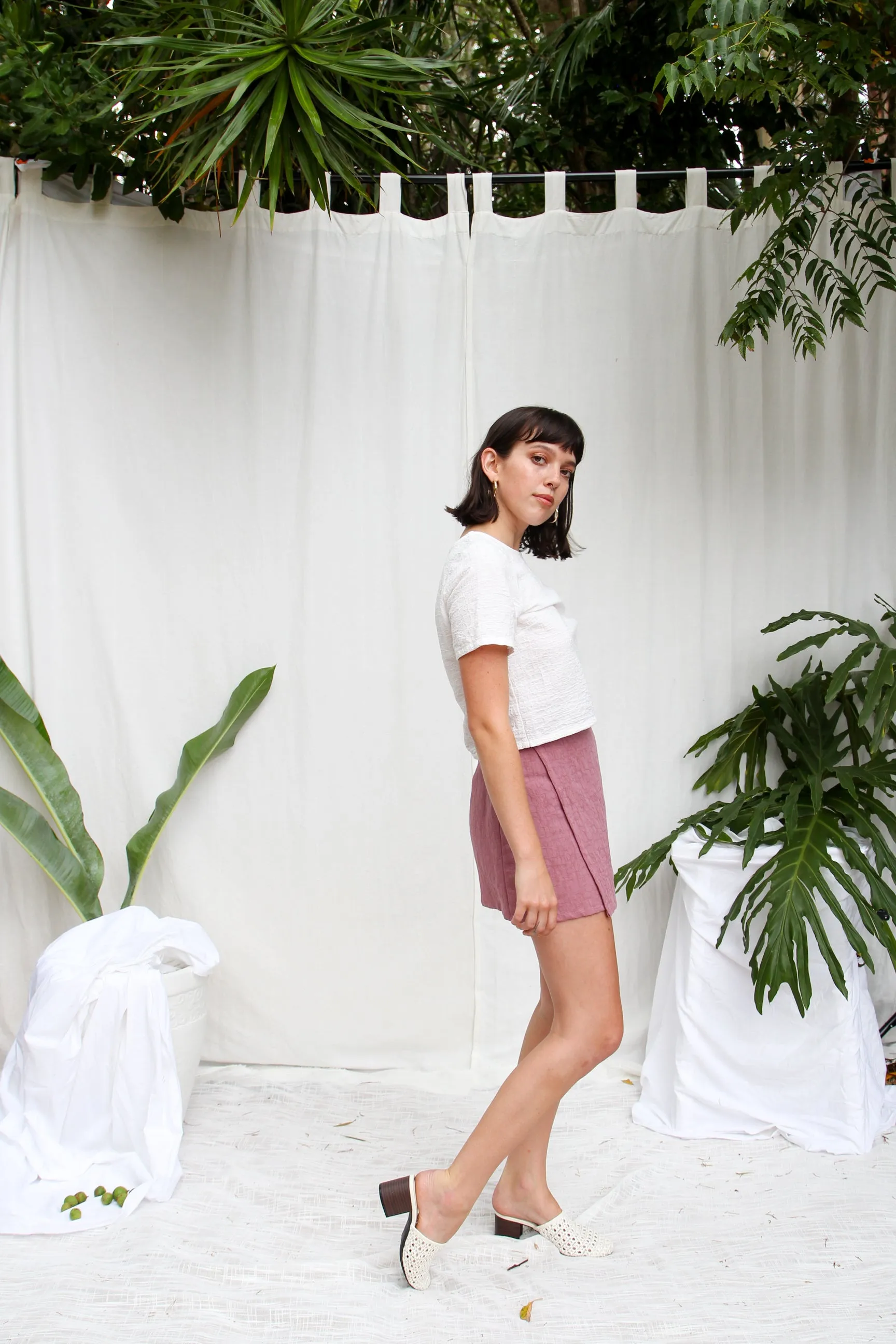 Crop Box Tee- Marshmallow