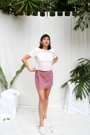 Crop Box Tee- Marshmallow