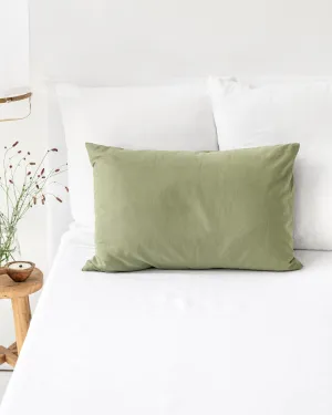 Custom size (eu) linen-cotton pillowcase in Sage