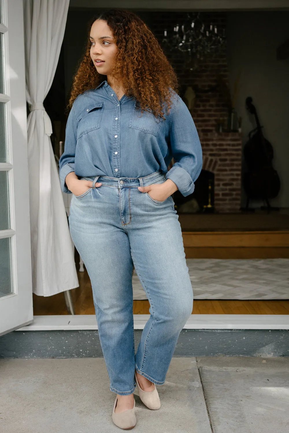 Delaney Vintage Wash Thermal Straight Fit - PLUS