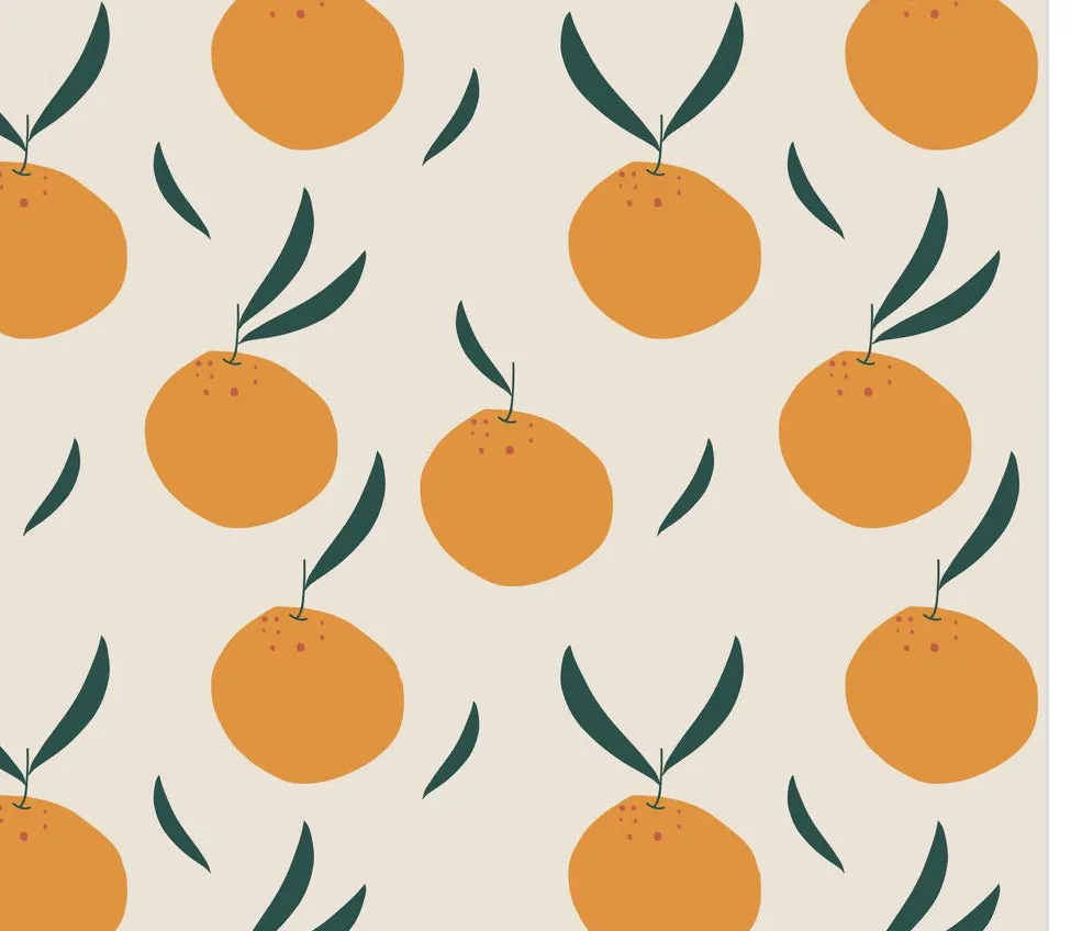 Eddie & Bee organic cotton leggings in Cream "Clementine Grove" print.