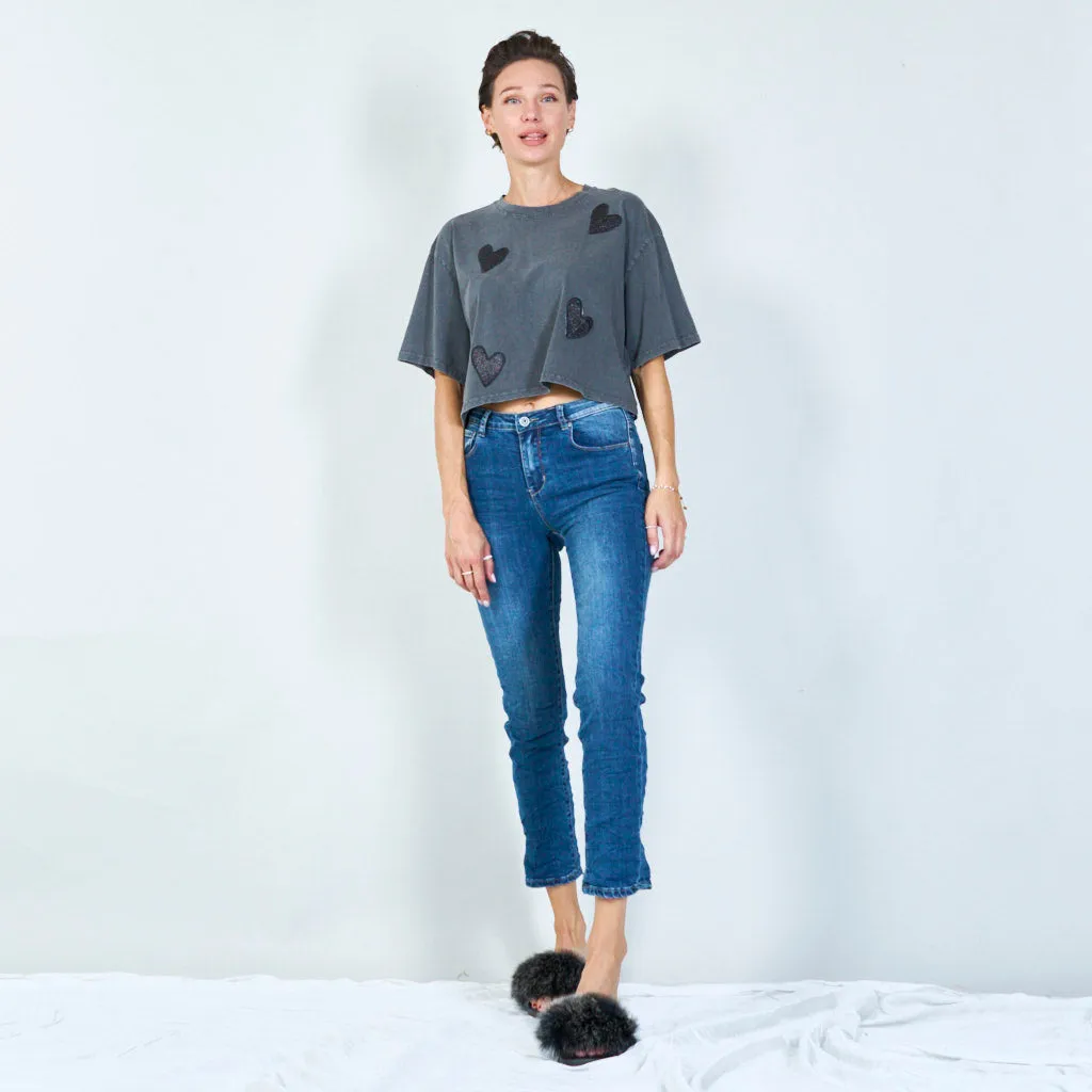 Faded high-waisted skinny jeans wholesale