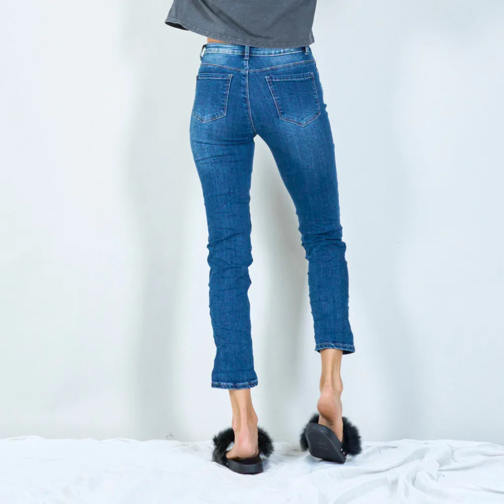 Faded high-waisted skinny jeans wholesale