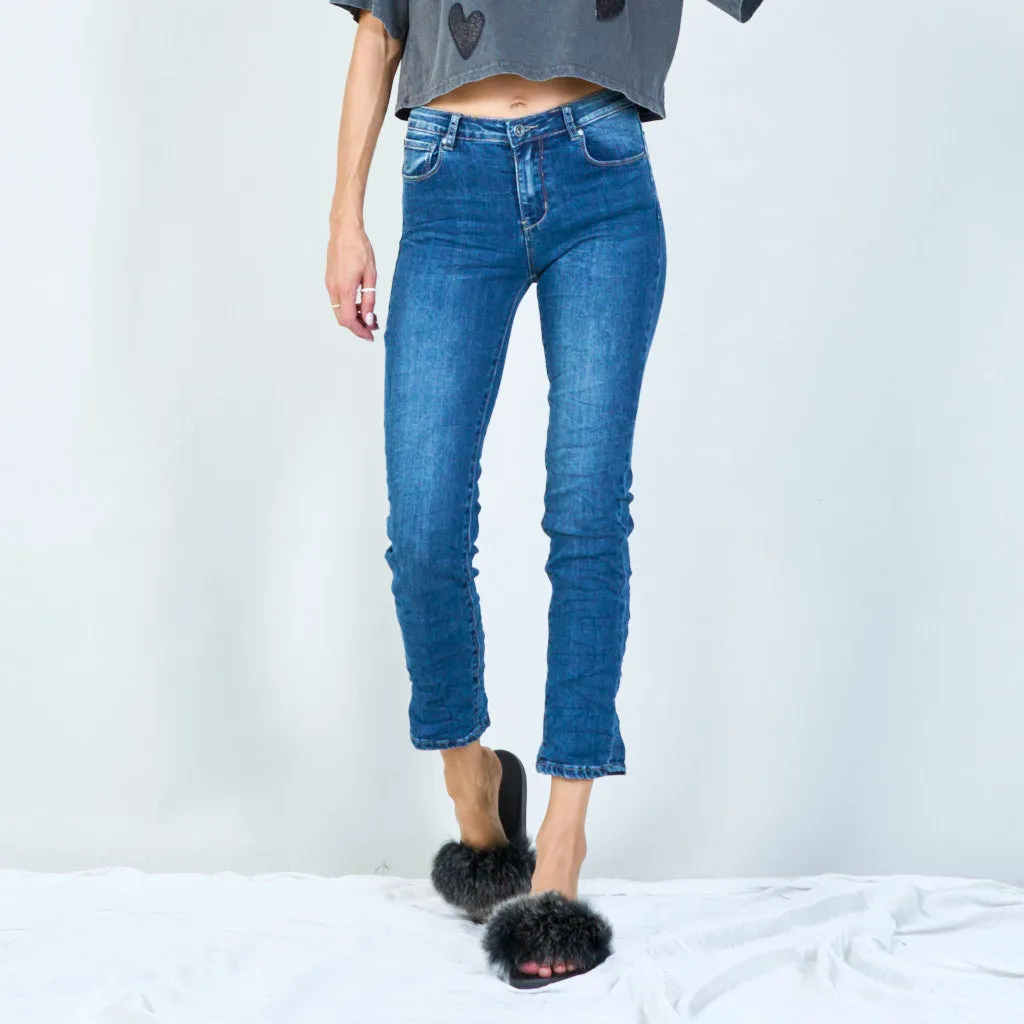 Faded high-waisted skinny jeans wholesale