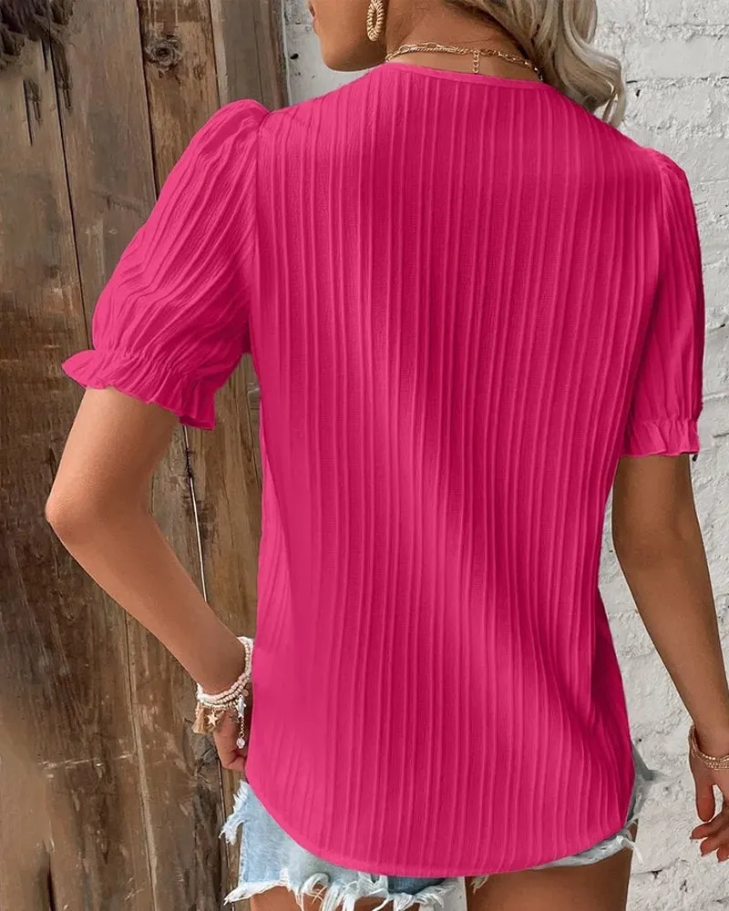 Fashion Canberra I Huda Elegant V-Neck Lace Top