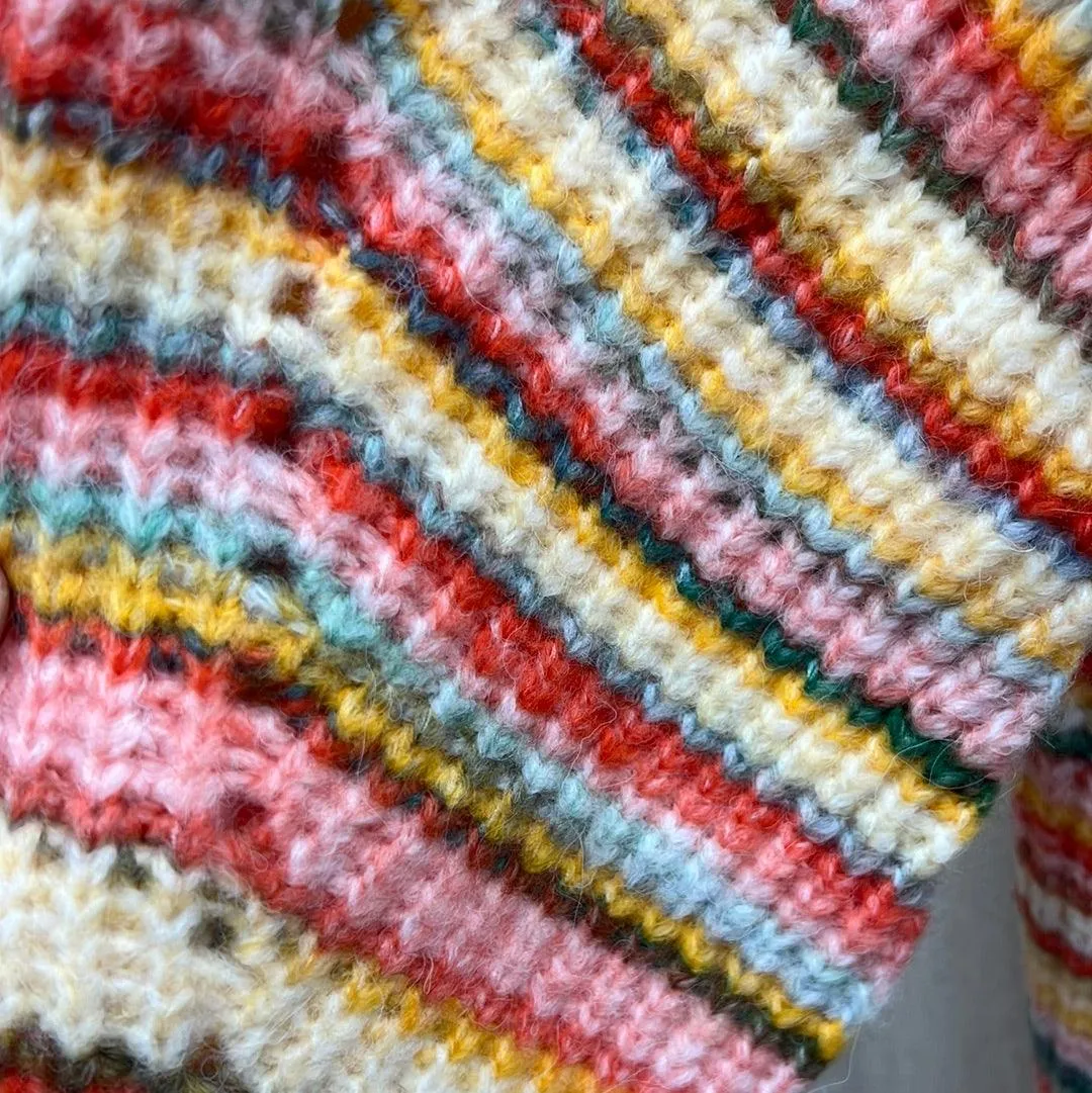 FATE Multi Color Stripe open Cardigan VCW6736