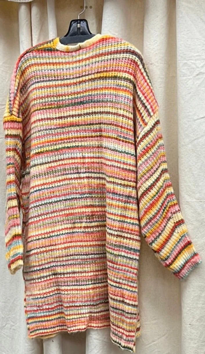 FATE Multi Color Stripe open Cardigan VCW6736