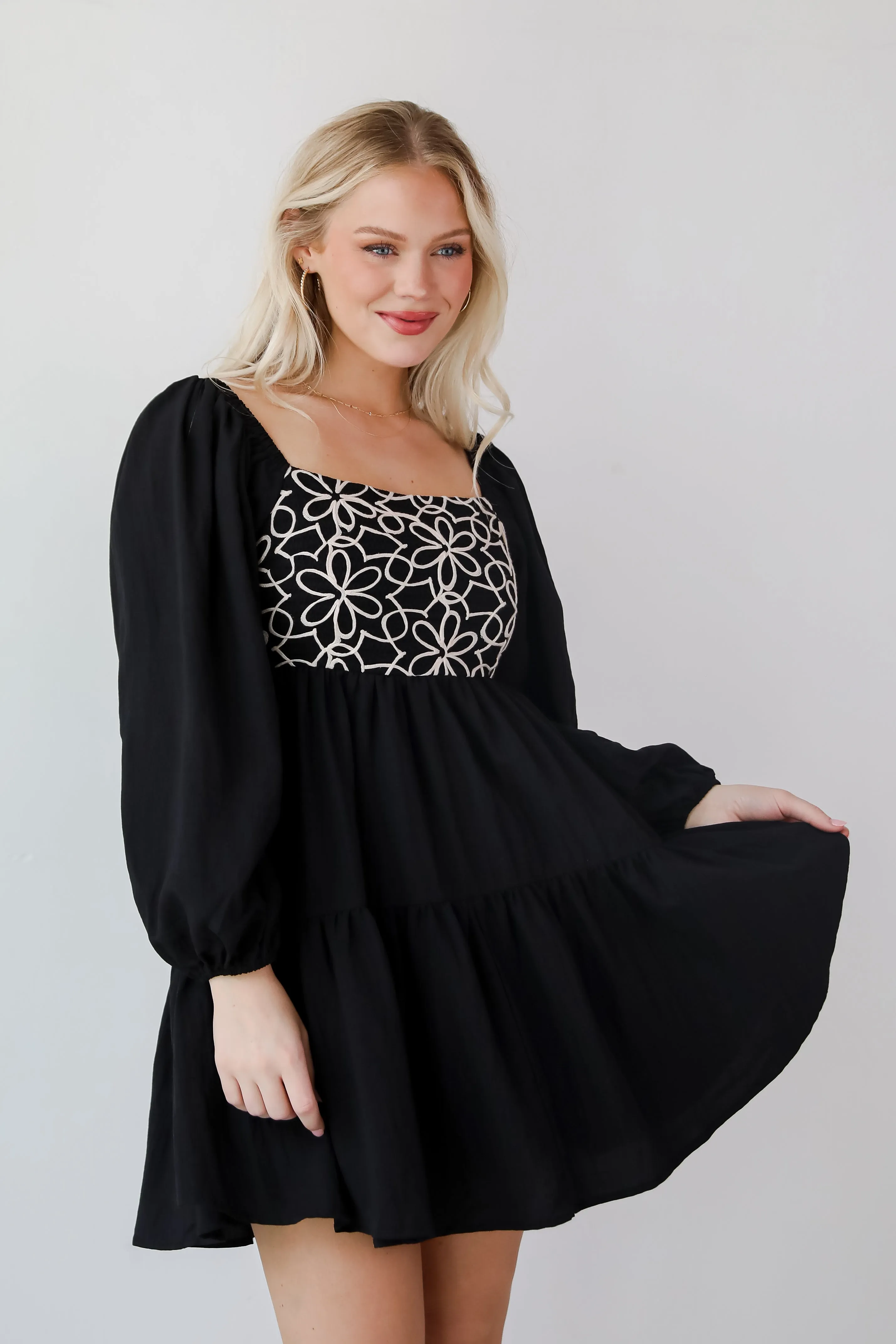 FINAL SALE - Flattering Pick Floral Mini Dress
