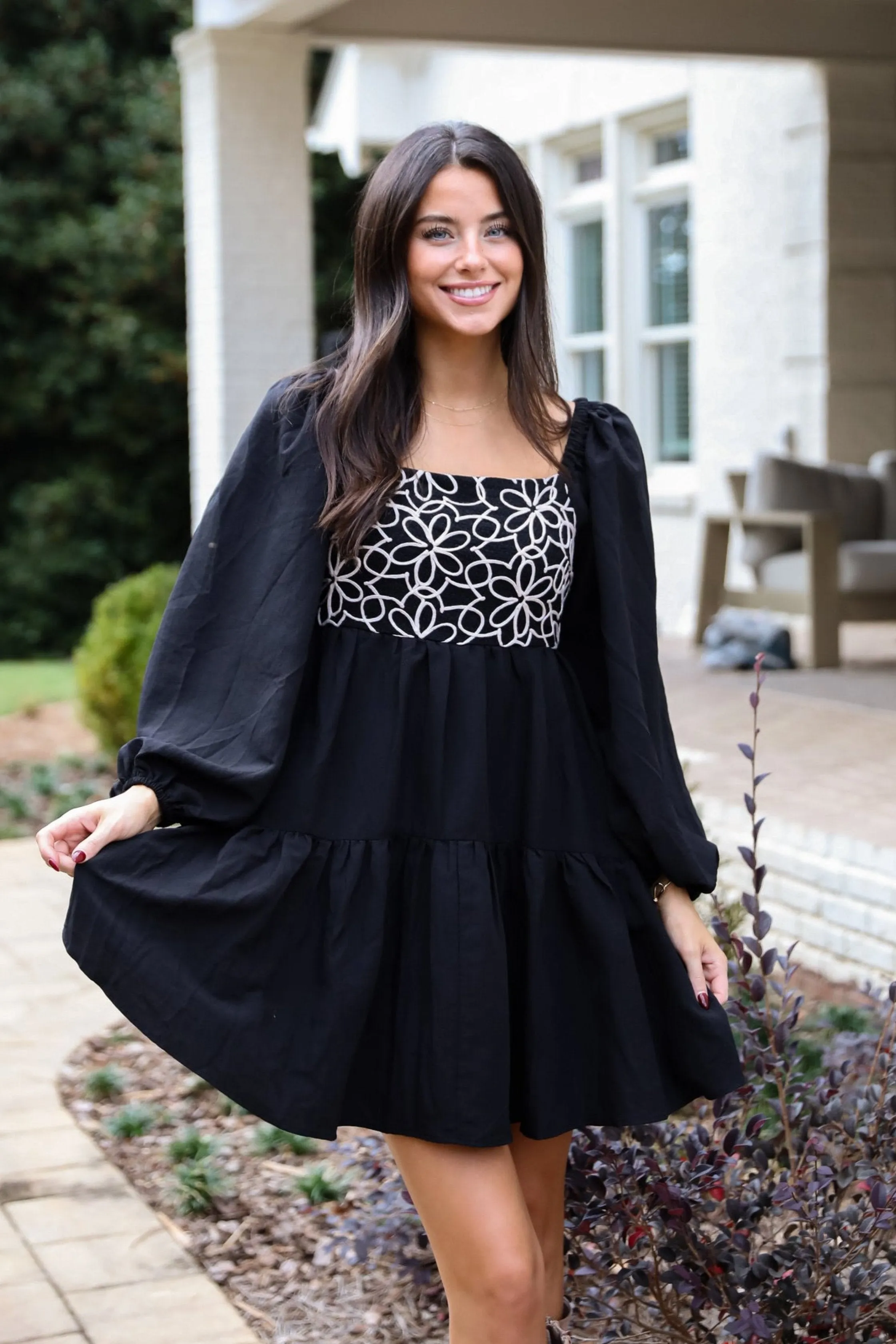 FINAL SALE - Flattering Pick Floral Mini Dress