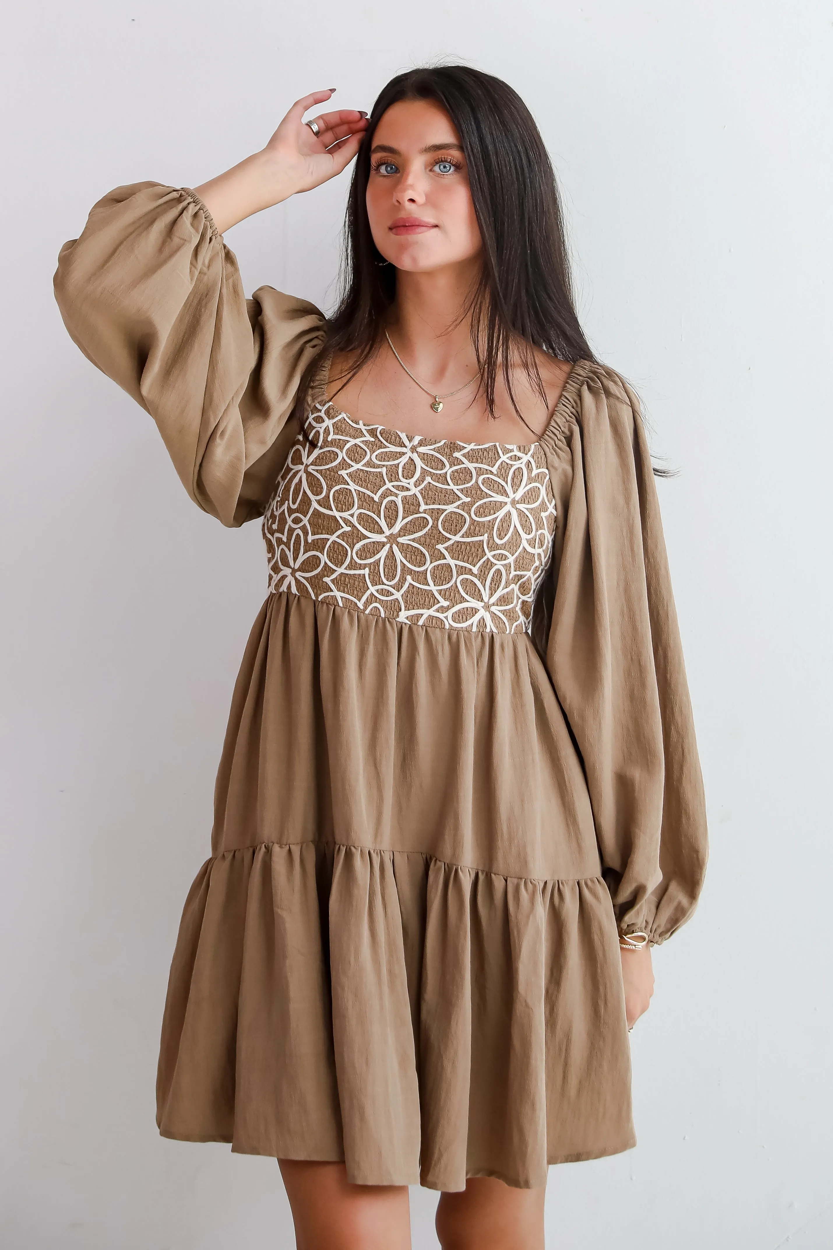 FINAL SALE - Flattering Pick Floral Mini Dress