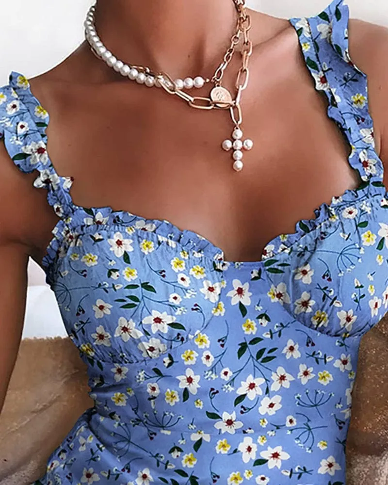 Floral A-Line Mini Dress