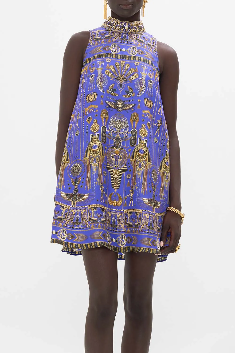 HIGH COLLAR SHIFT DRESS MY FAIR PHARAOH
