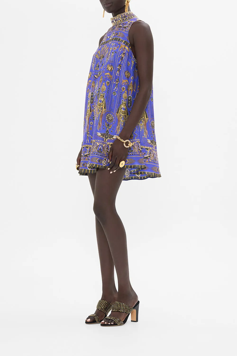 HIGH COLLAR SHIFT DRESS MY FAIR PHARAOH