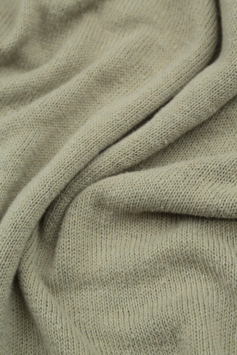 Hooded Laurel Green Linen Cardigan