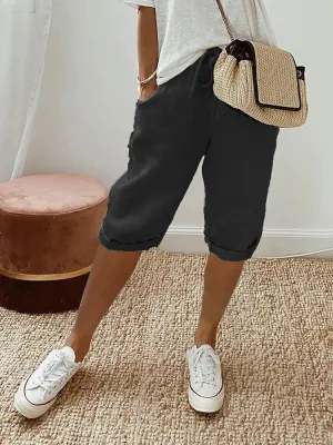 Ivyshape | Breathable Cotton Linen Women's Shorts