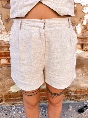 Jezebel Linen High Waist Shorts