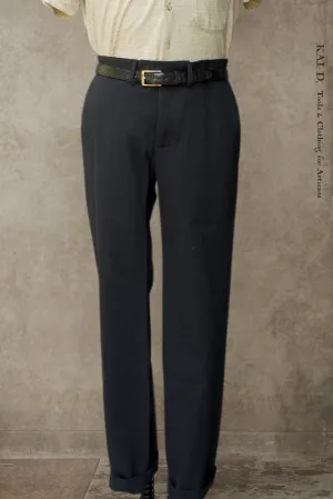 Kerouac Slim Pants - Light Cotton Linen - 30, 32, 34 (black)