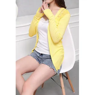 Ketty More Women Slim Fit Long Sleeve Restful V-Neck Front Open Summer Stylish Casual Shirt-KMWSB833