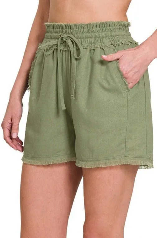 Linen Drawstring Shorts