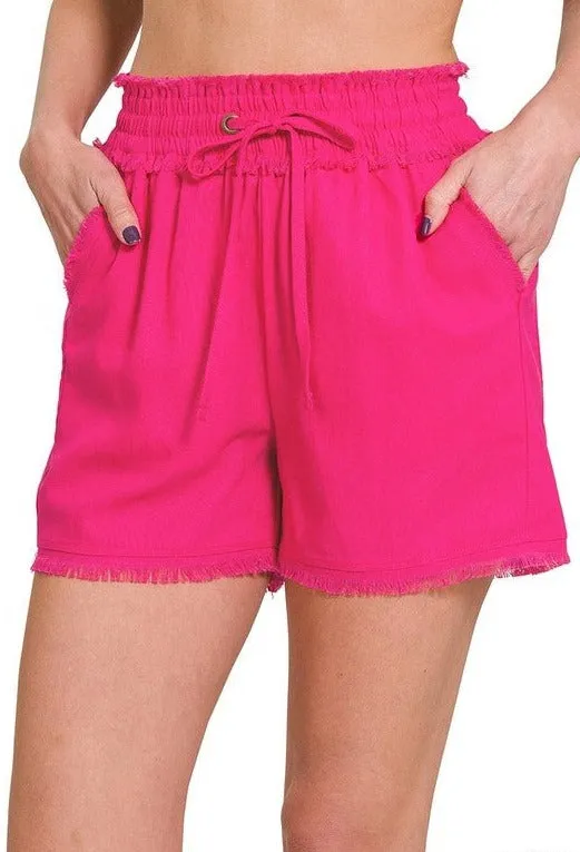 Linen Drawstring Shorts