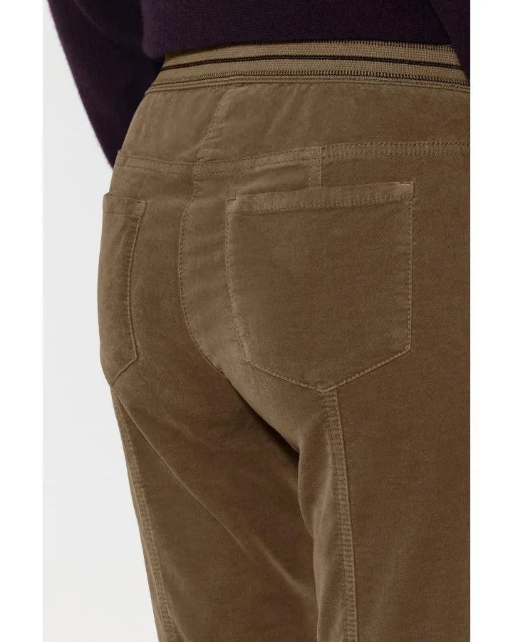 Luisa Cerano High-Stretch Cropped Velvet Pants