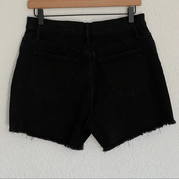 Madewell High Waist Raw Hem Denim Shorts