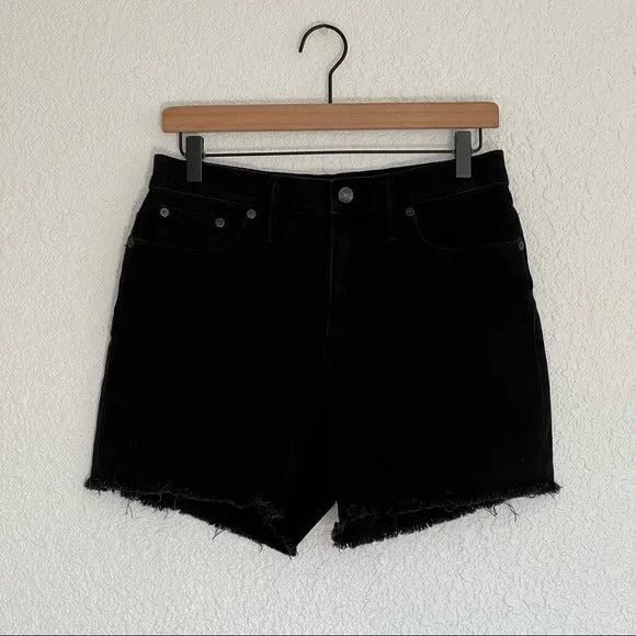 Madewell High Waist Raw Hem Denim Shorts