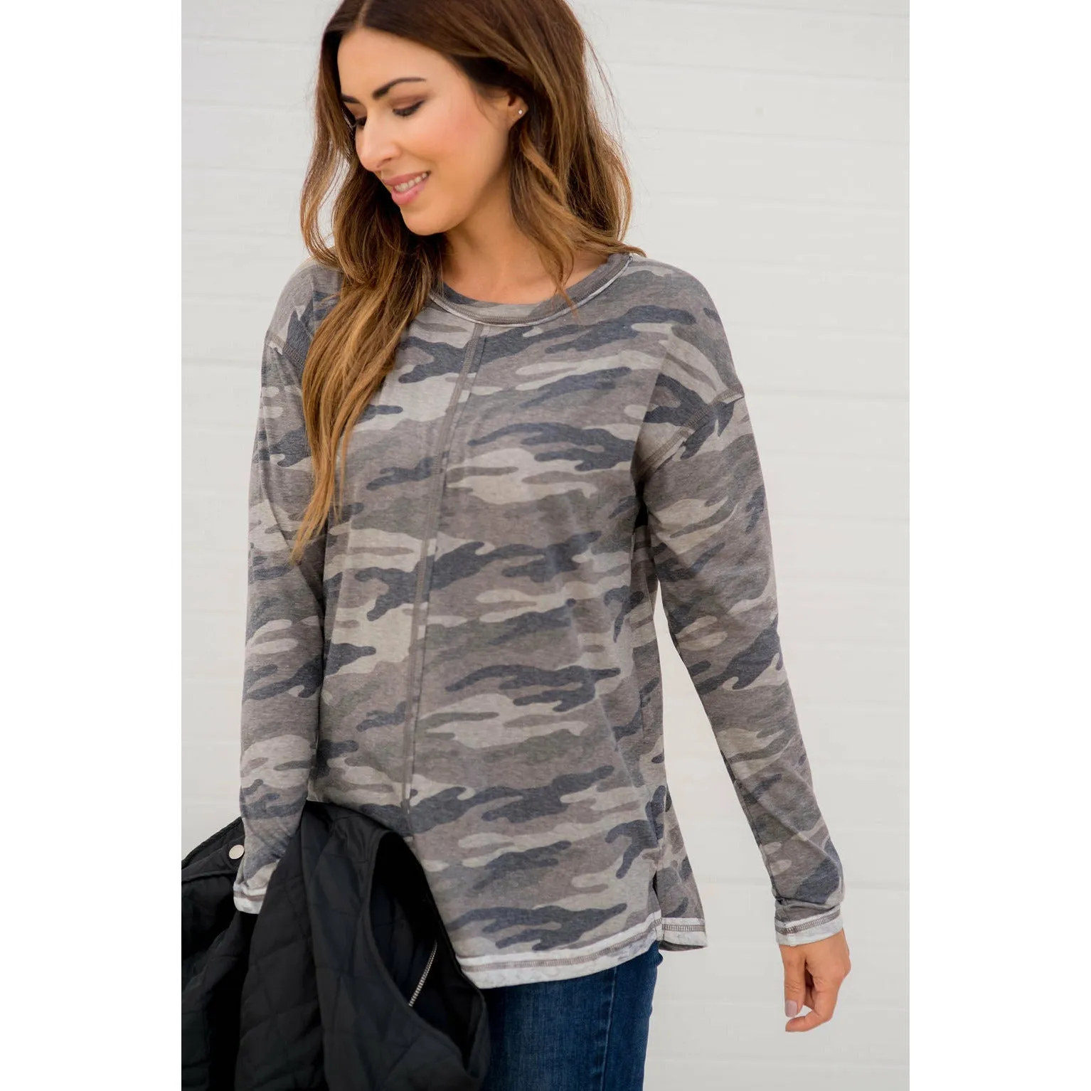 Mid Band Camo Long Sleeve Tee