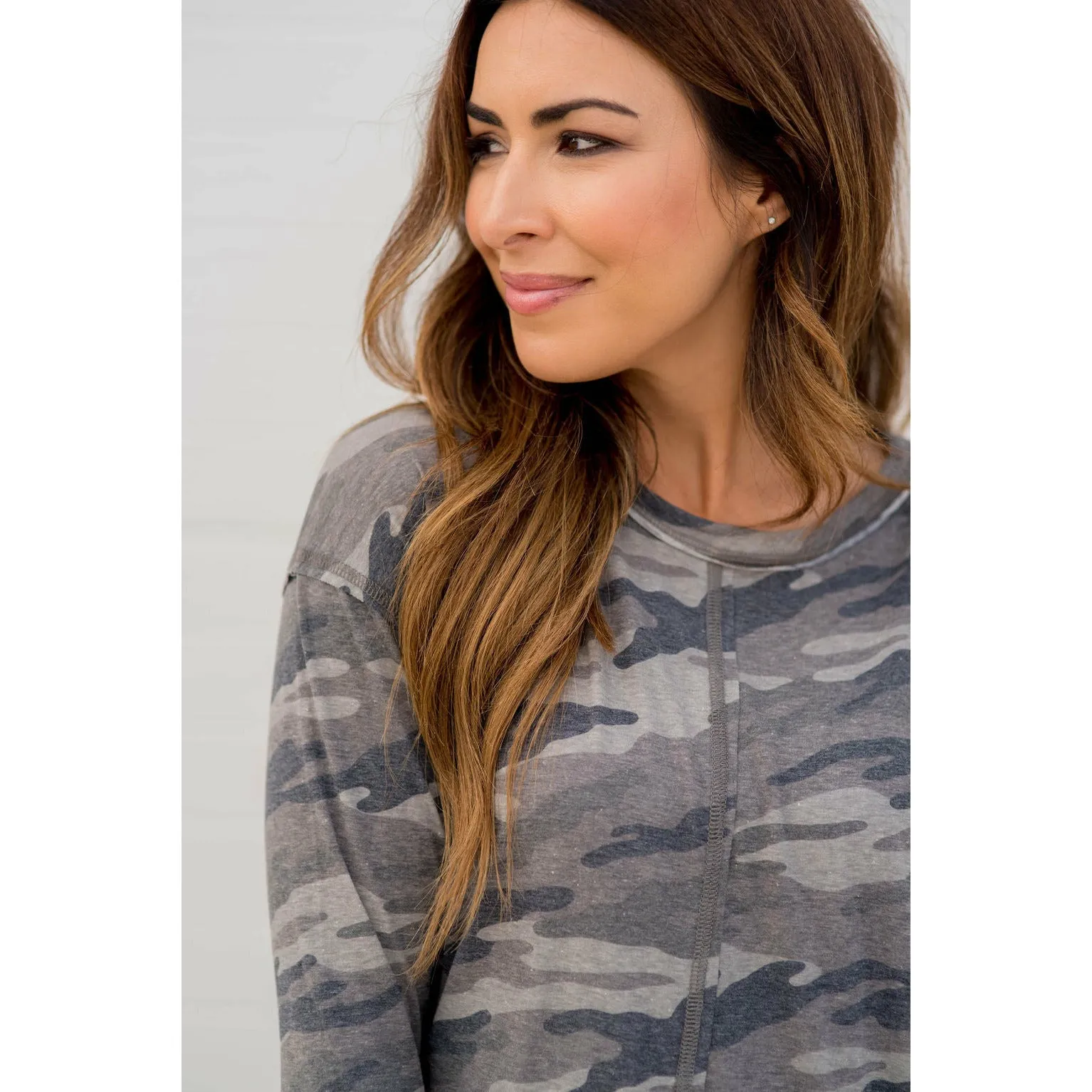 Mid Band Camo Long Sleeve Tee