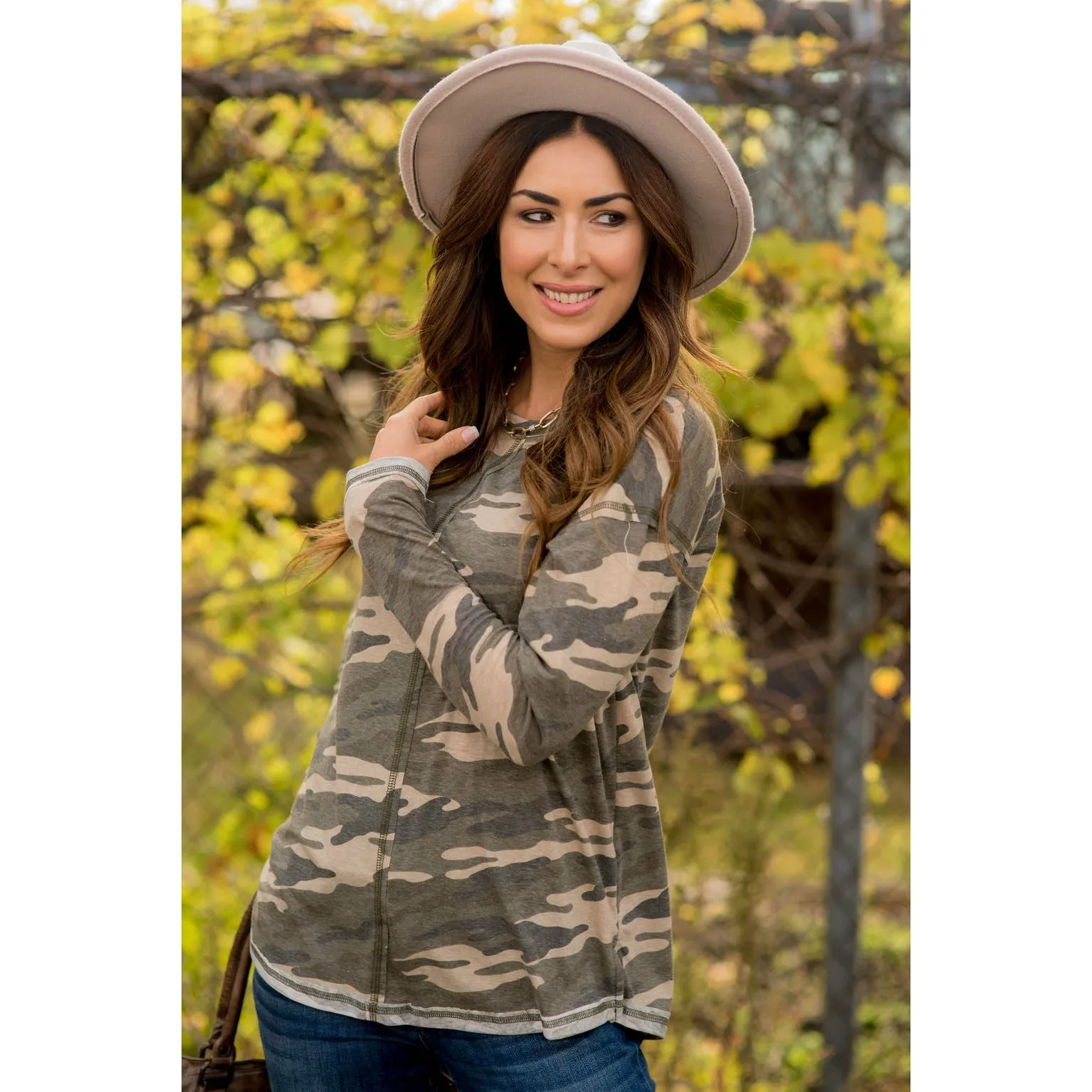 Mid Band Camo Long Sleeve Tee