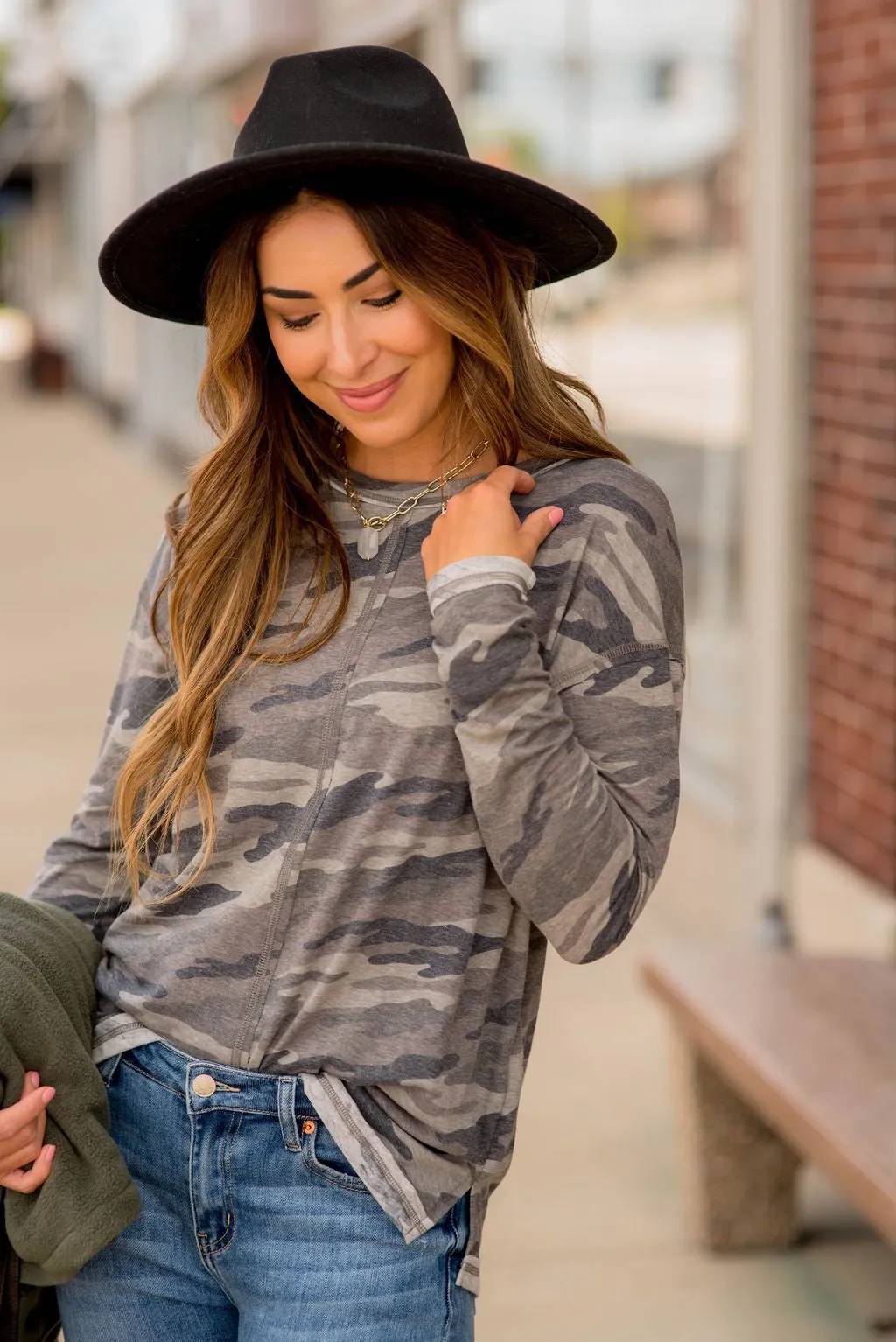 Mid Band Camo Long Sleeve Tee
