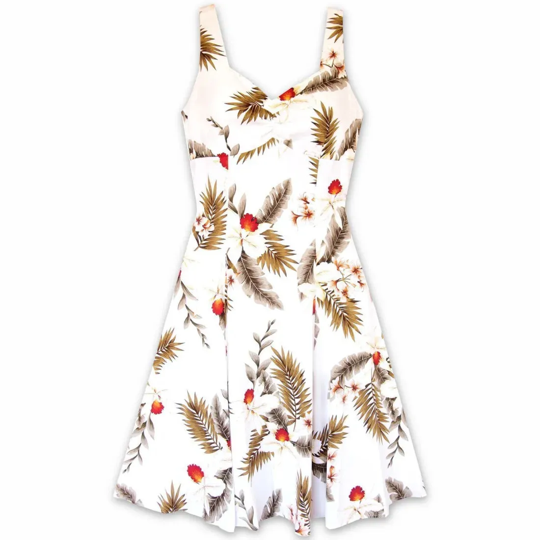 Moon White Molokini Hawaiian Dress
