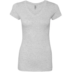 Next Level Women's Heather Gray Sporty V-Neck Tee