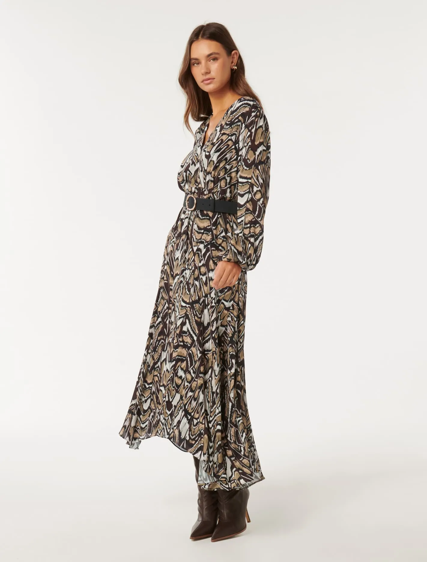 Rochelle Assymetric Hem Midi Dress