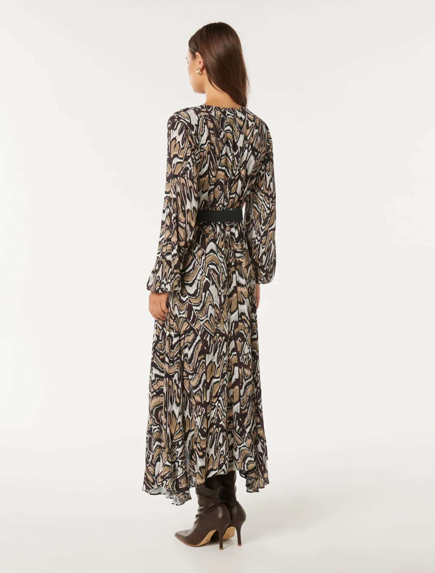Rochelle Assymetric Hem Midi Dress