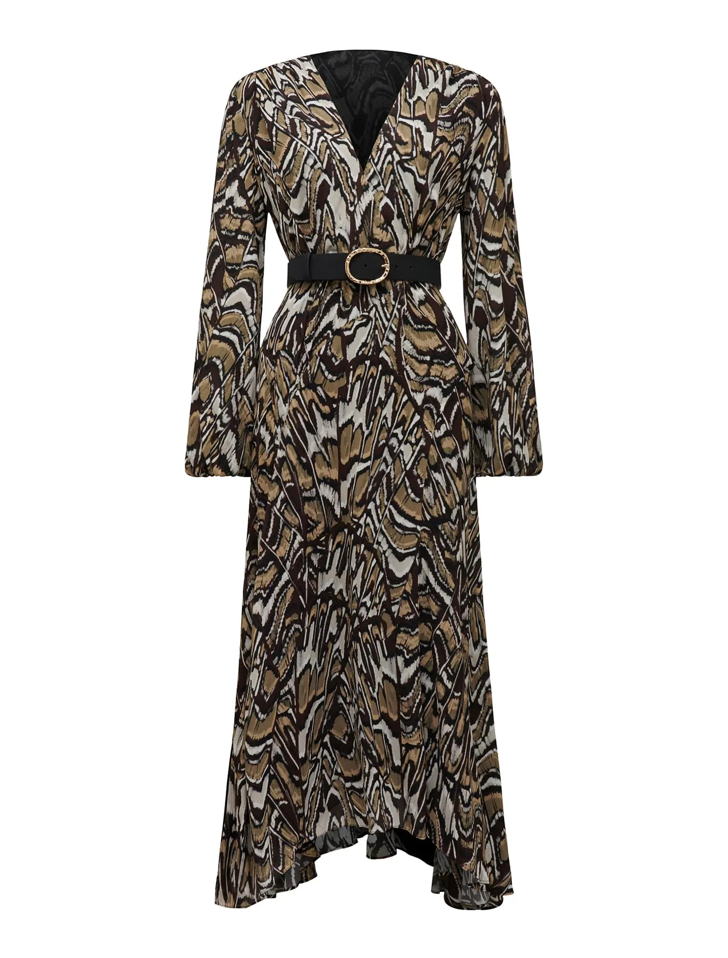 Rochelle Assymetric Hem Midi Dress