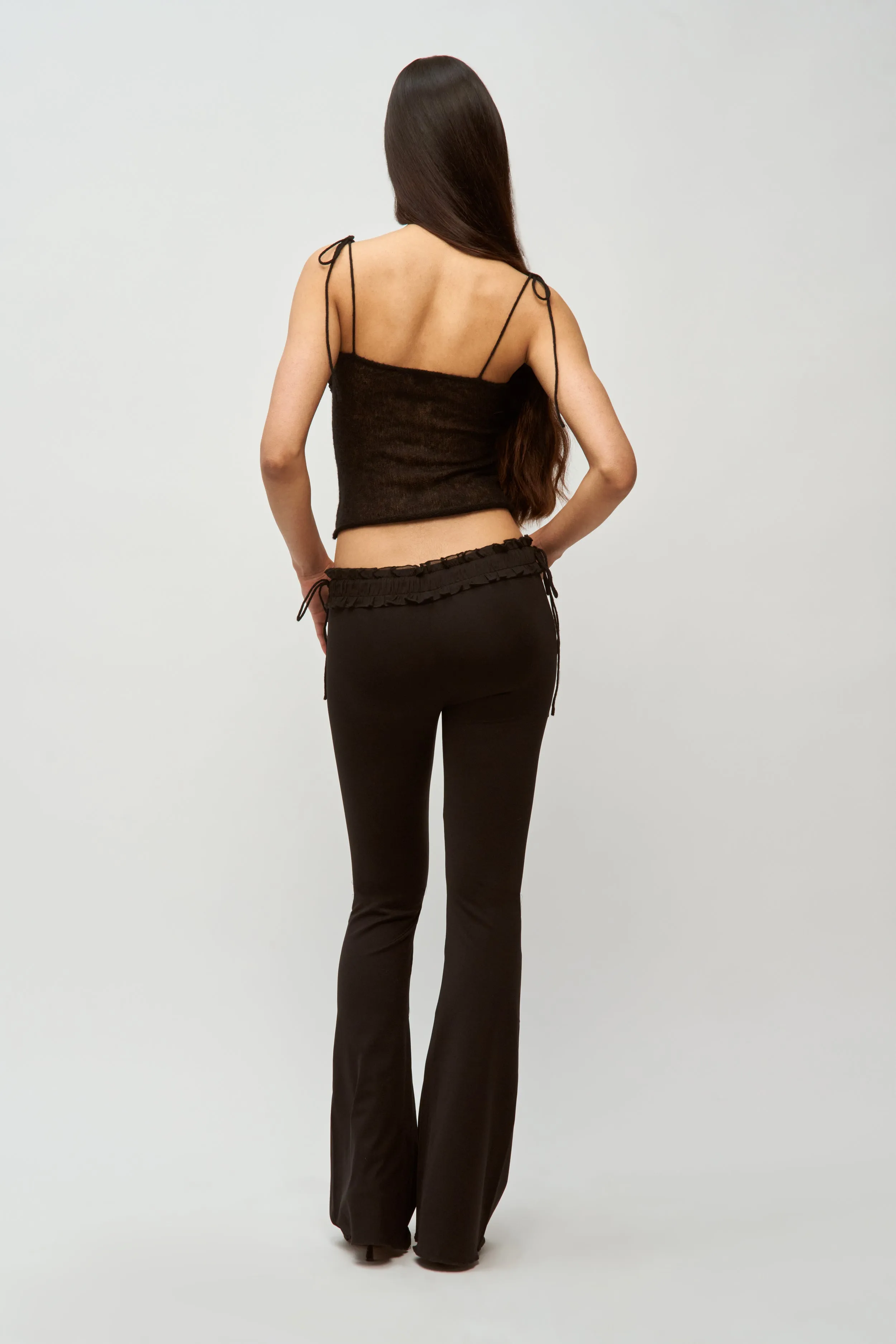 Ruched Chiffon Knit Tank