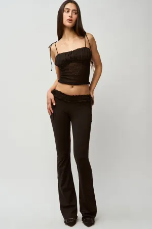 Ruched Chiffon Knit Tank